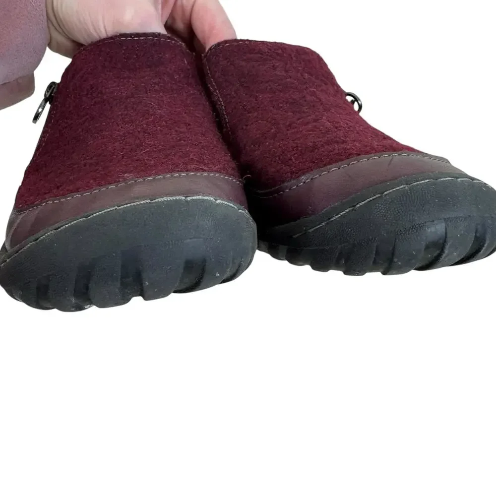 JBU Jambu Burgundy Crimson Fabric Rubber Vegan Slip-On Comfort Anti-Slip Shoes 7
